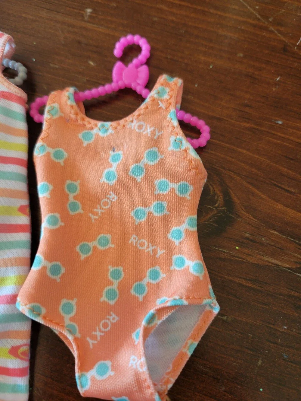 Roxy Brand Curvy Doll Outfit & Pink Duck Swim Ring with Beach Accessories